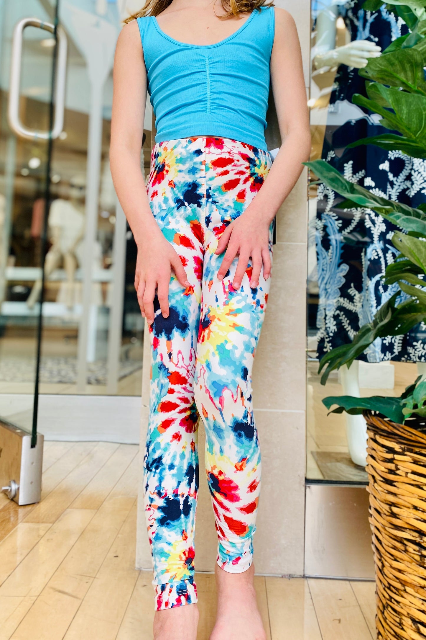 Kids Bright Tie Dye Print Leggings - Calla Lily Cosmetics + CL kids