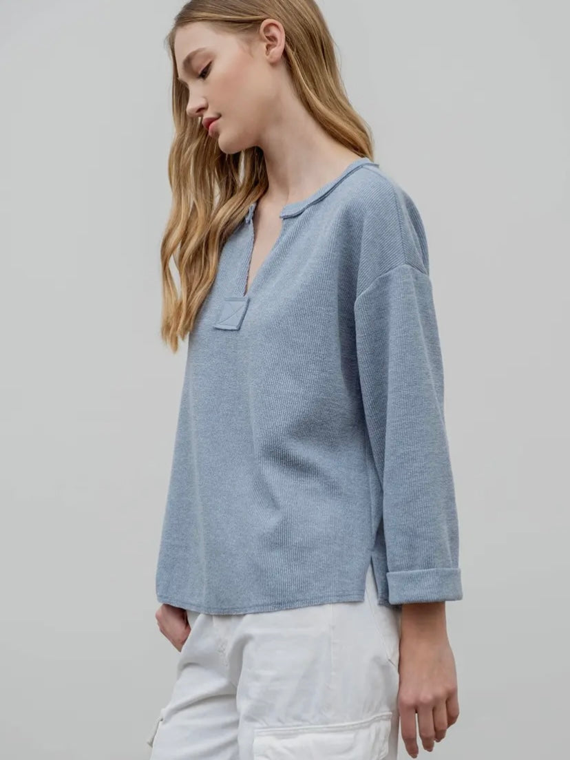 Raw Hen Light Blue Pullover Sweatshirt - Calla Lily Cosmetics + CL kids