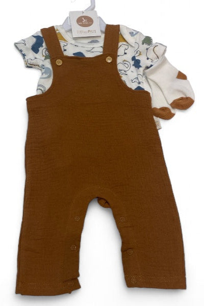 Brown Baby Dino Jumper Set - Calla Lily Cosmetics + CL kids