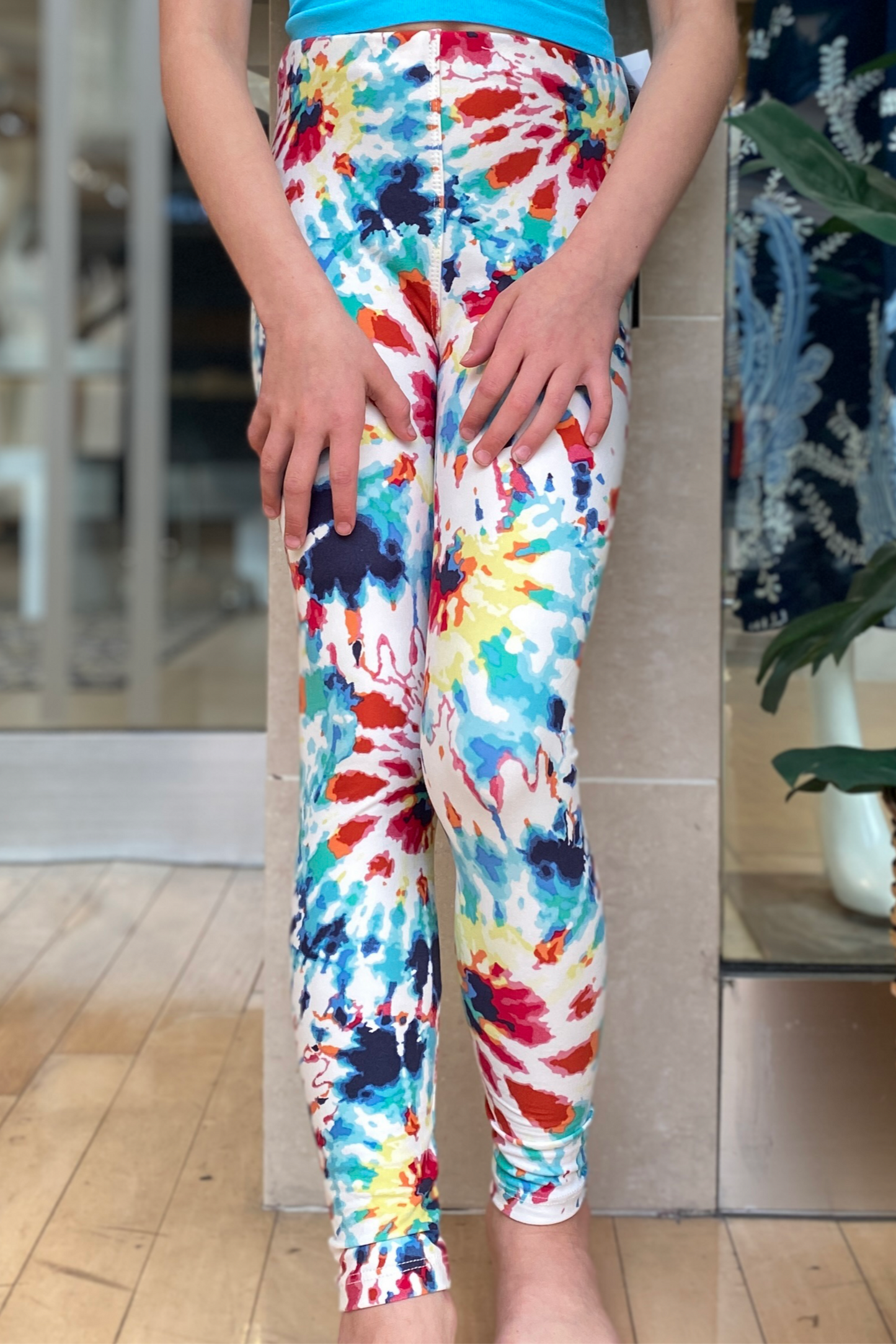 Kids Bright Tie Dye Print Leggings - Calla Lily Cosmetics + CL kids