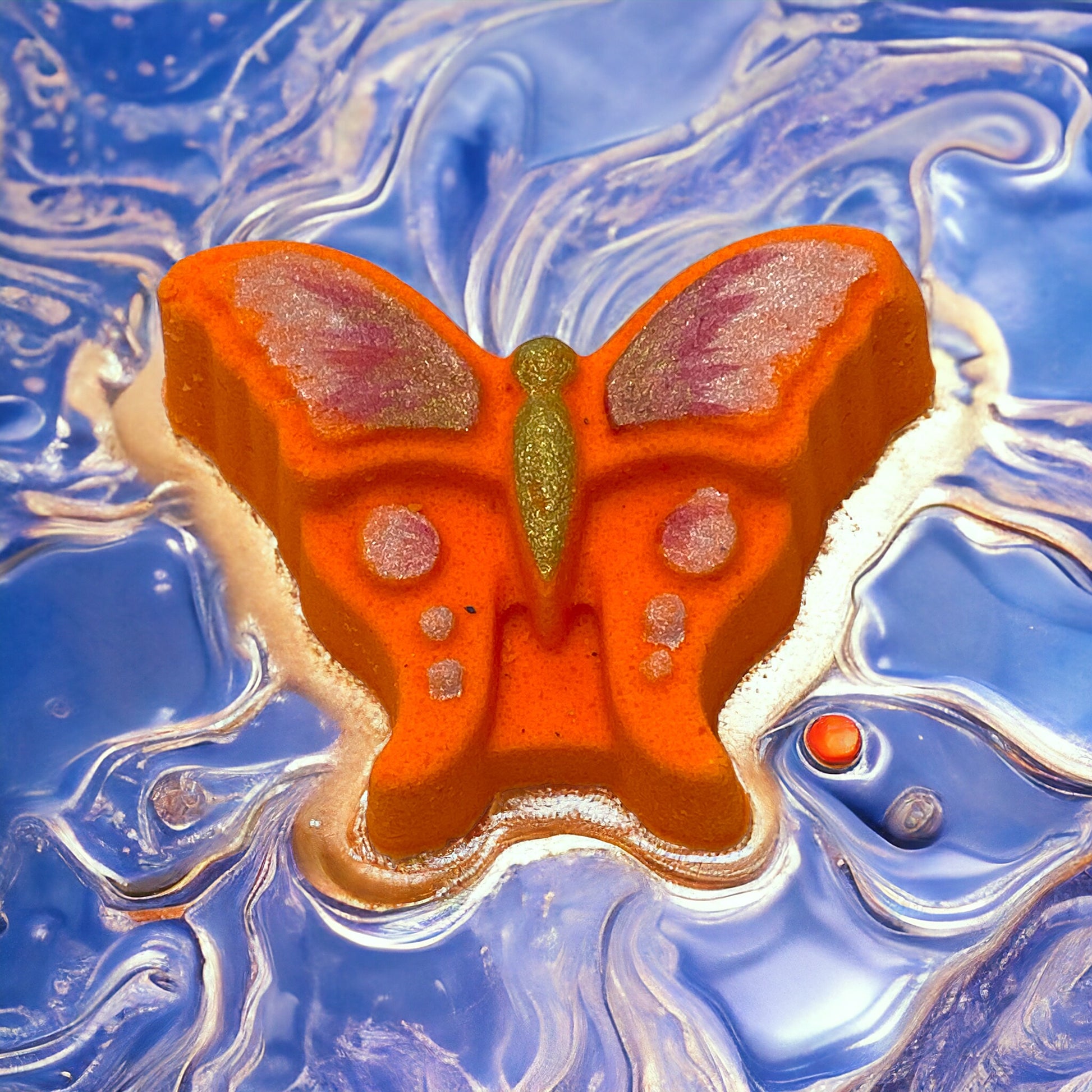Butterfly Bath Bomb - Orange - Calla Lily Cosmetics + CL kids