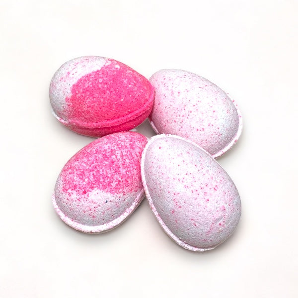 Speckled Egg Bath Bomb - Pink White - Cotton Candy - Calla Lily Cosmetics + CL kids