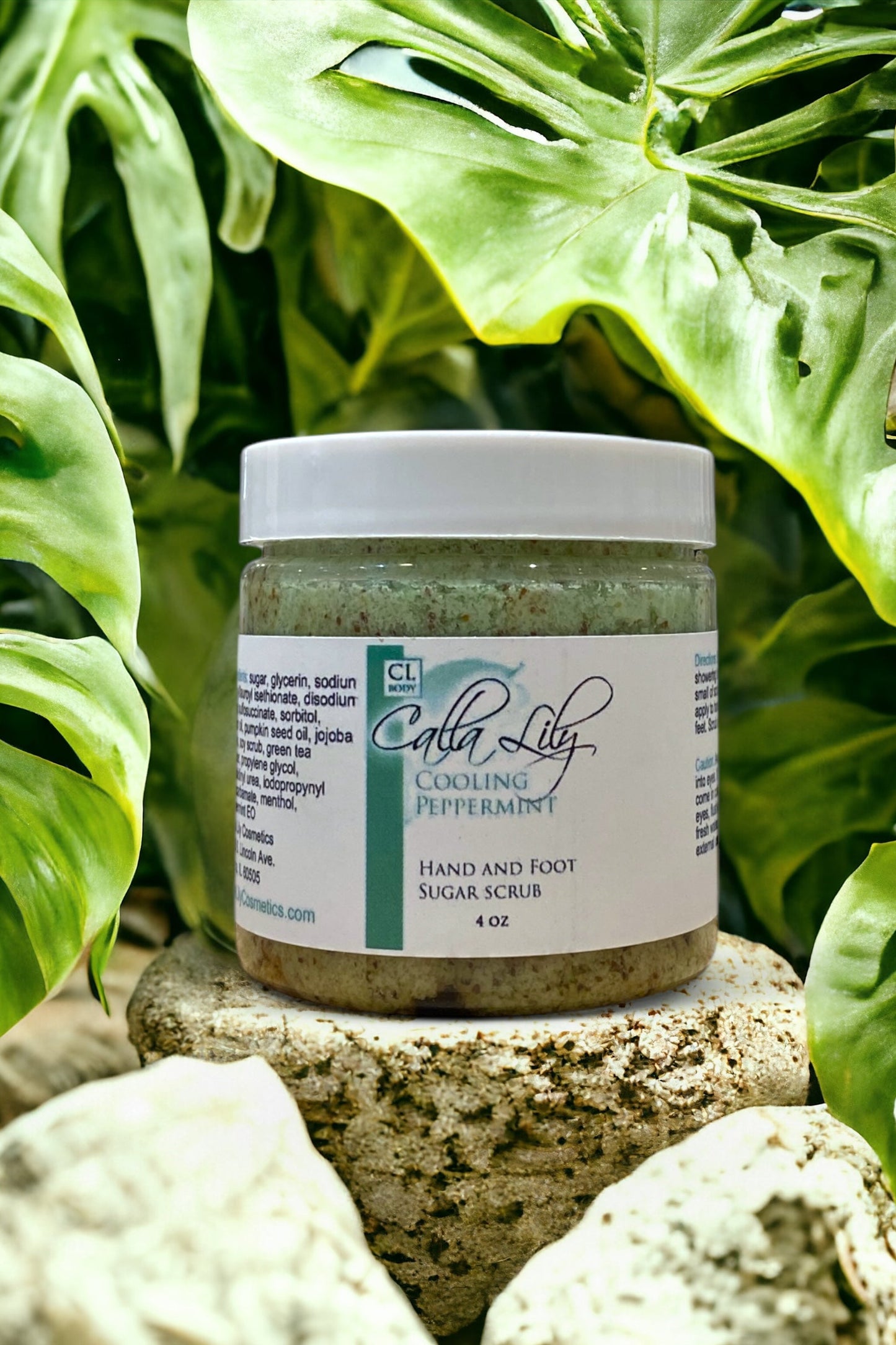 Cooling Peppermint Sugar Foot Scrub - Calla Lily Cosmetics + CL kids