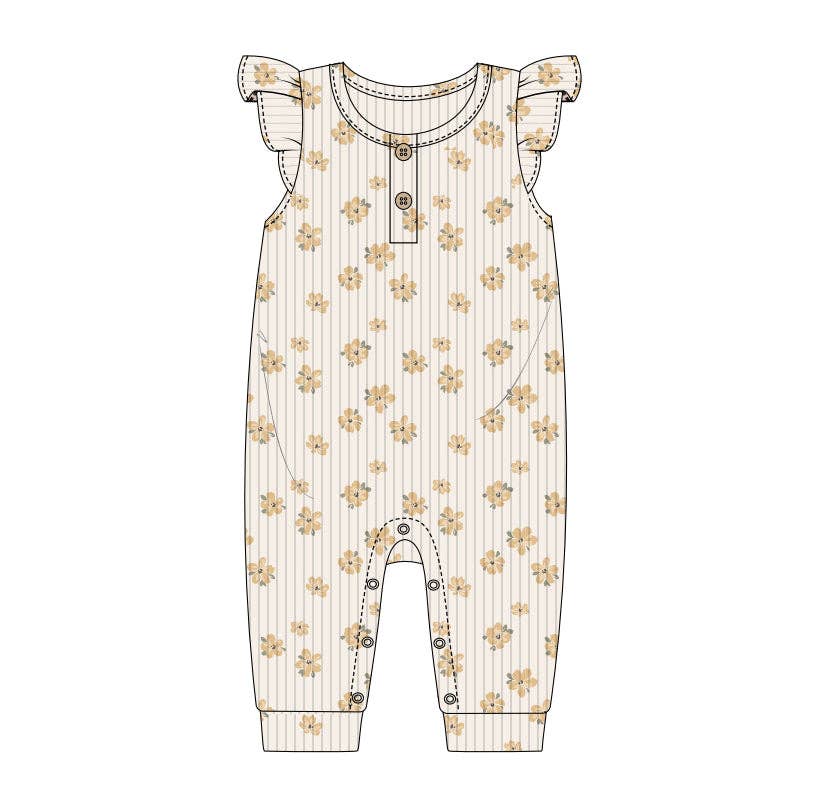 2 Piece Sleeveless Willow + Whimsy Coverall & Headband Set