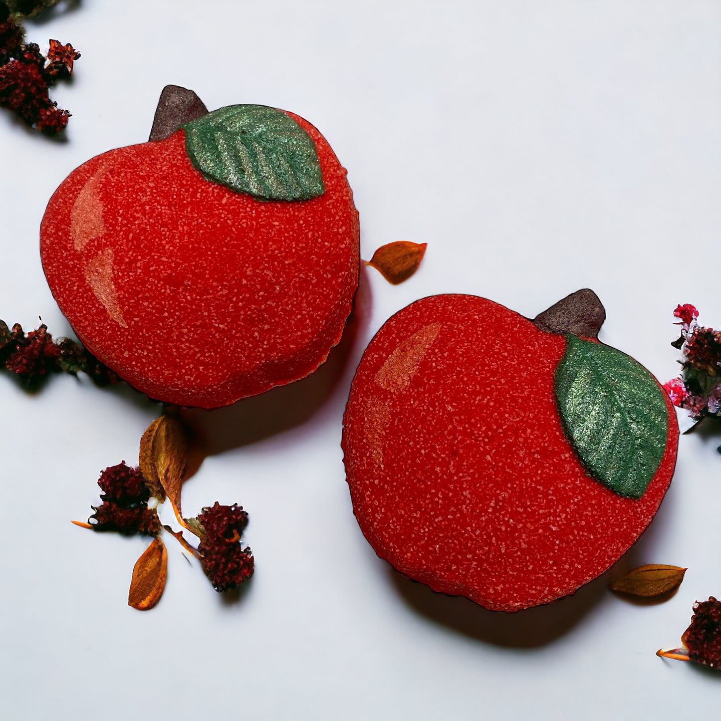 Red Apple Bath Bomb - Calla Lily Cosmetics