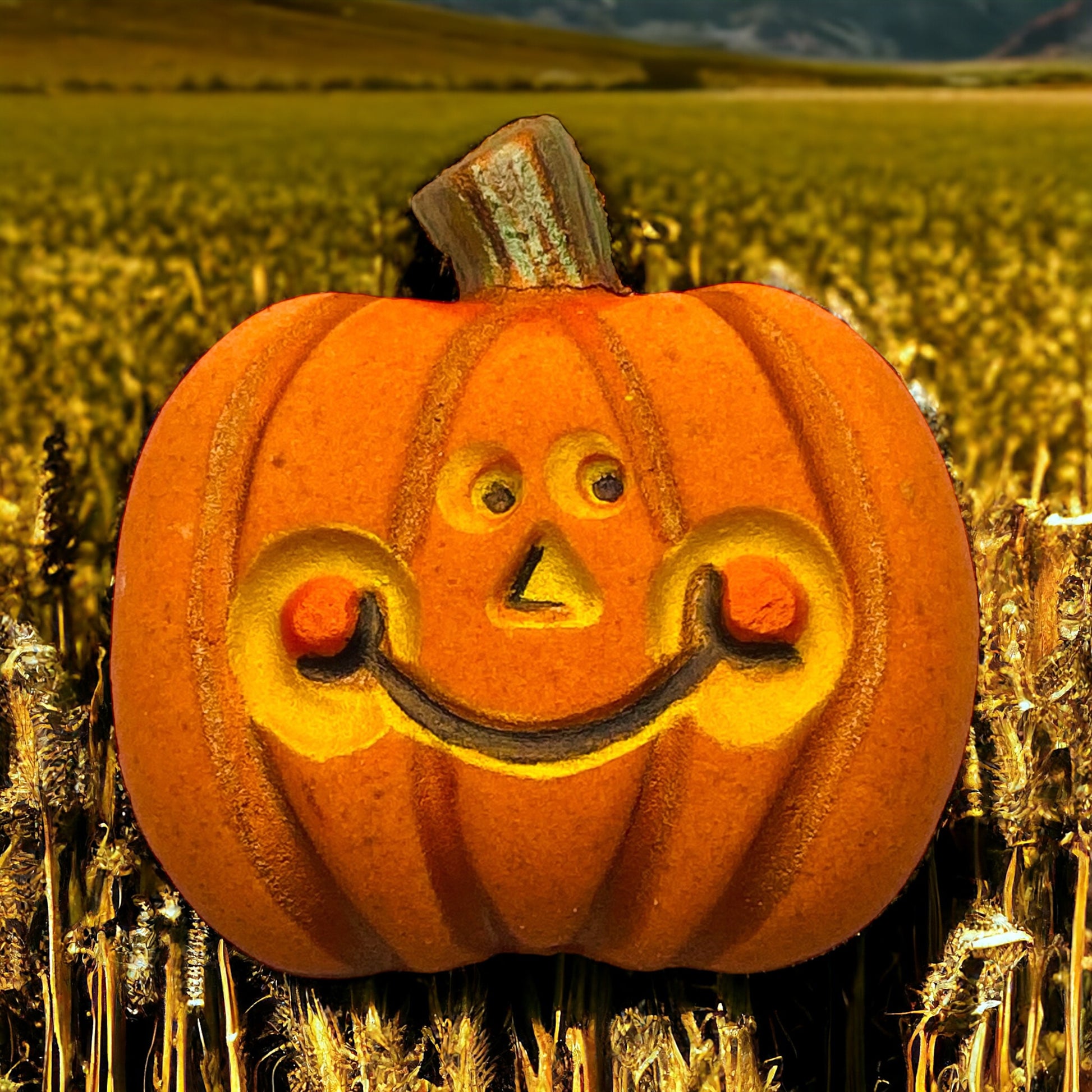 Happy Face Pumpkin Bath Bomb - Calla Lily Cosmetics + CL kids