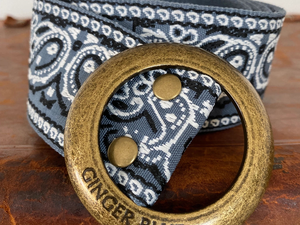 Paisley Please In Denim Belt - Calla Lily Cosmetics + CL kids