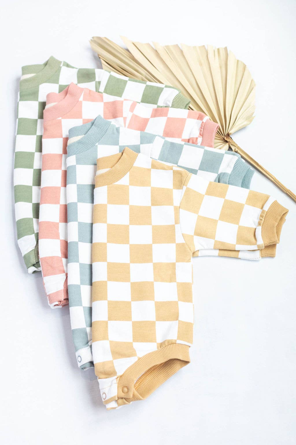 Checkered Oversized Bubble Romper Boy or Girl
