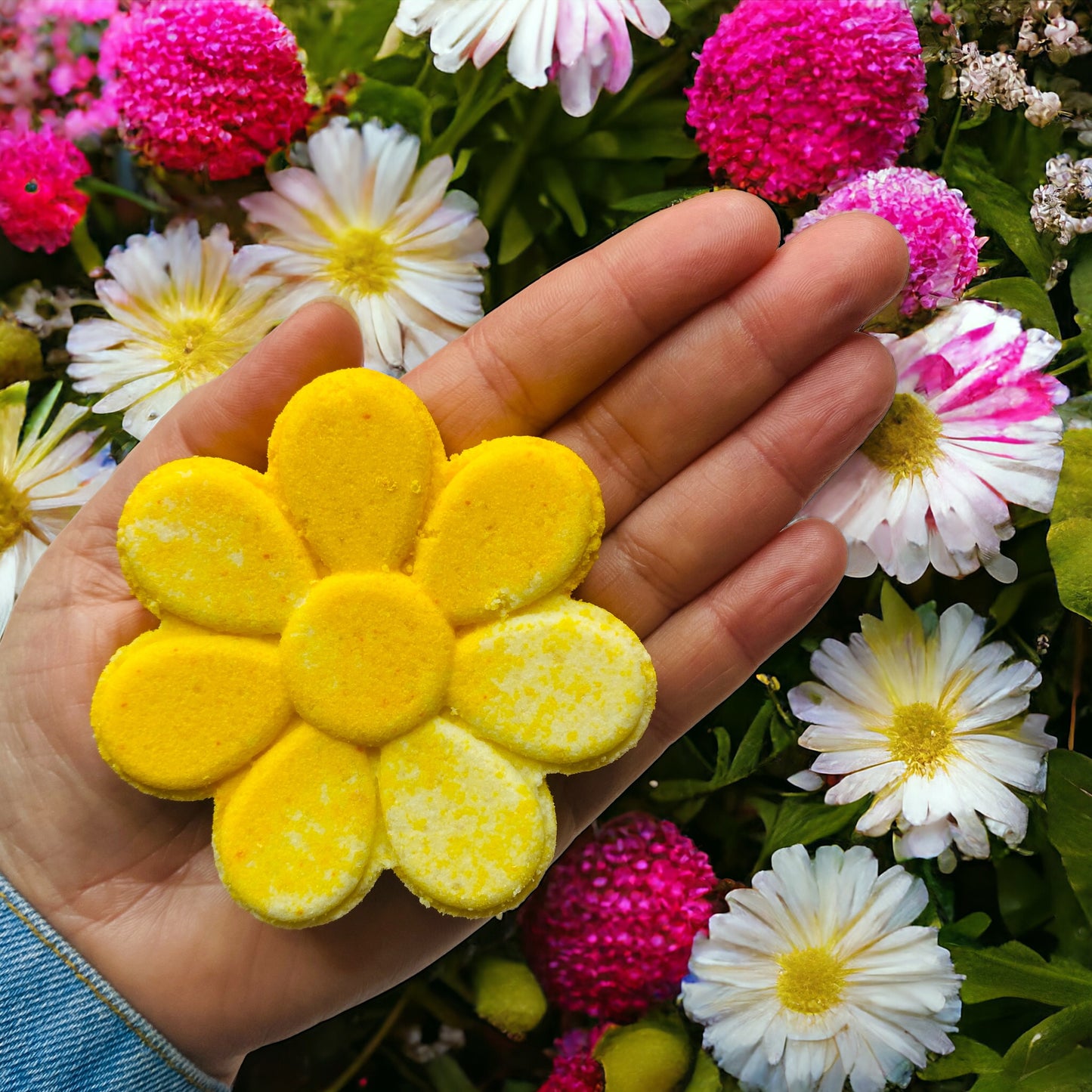 Sugared Lemon Flower Bath Bomb - Calla Lily Cosmetics + CL kids