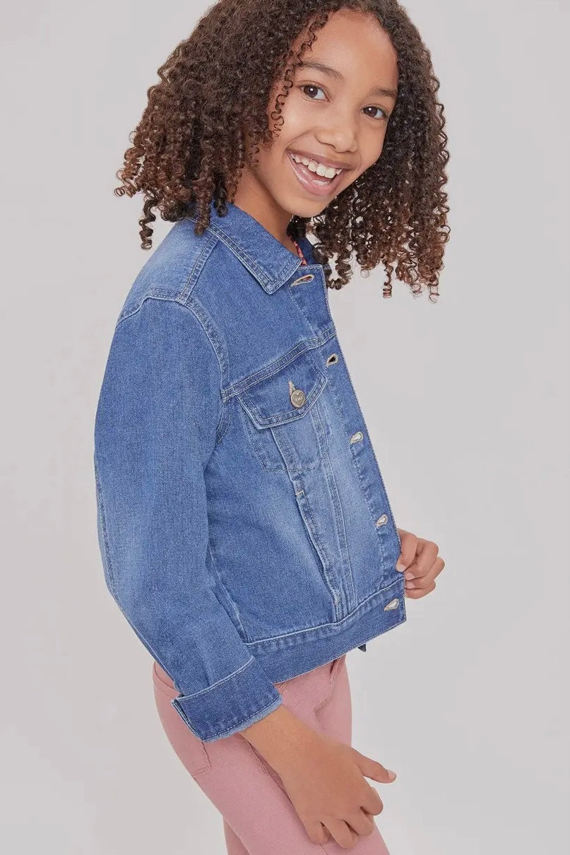Kids Jean Jacket- Medium Wash - Calla Lily Cosmetics + CL kids