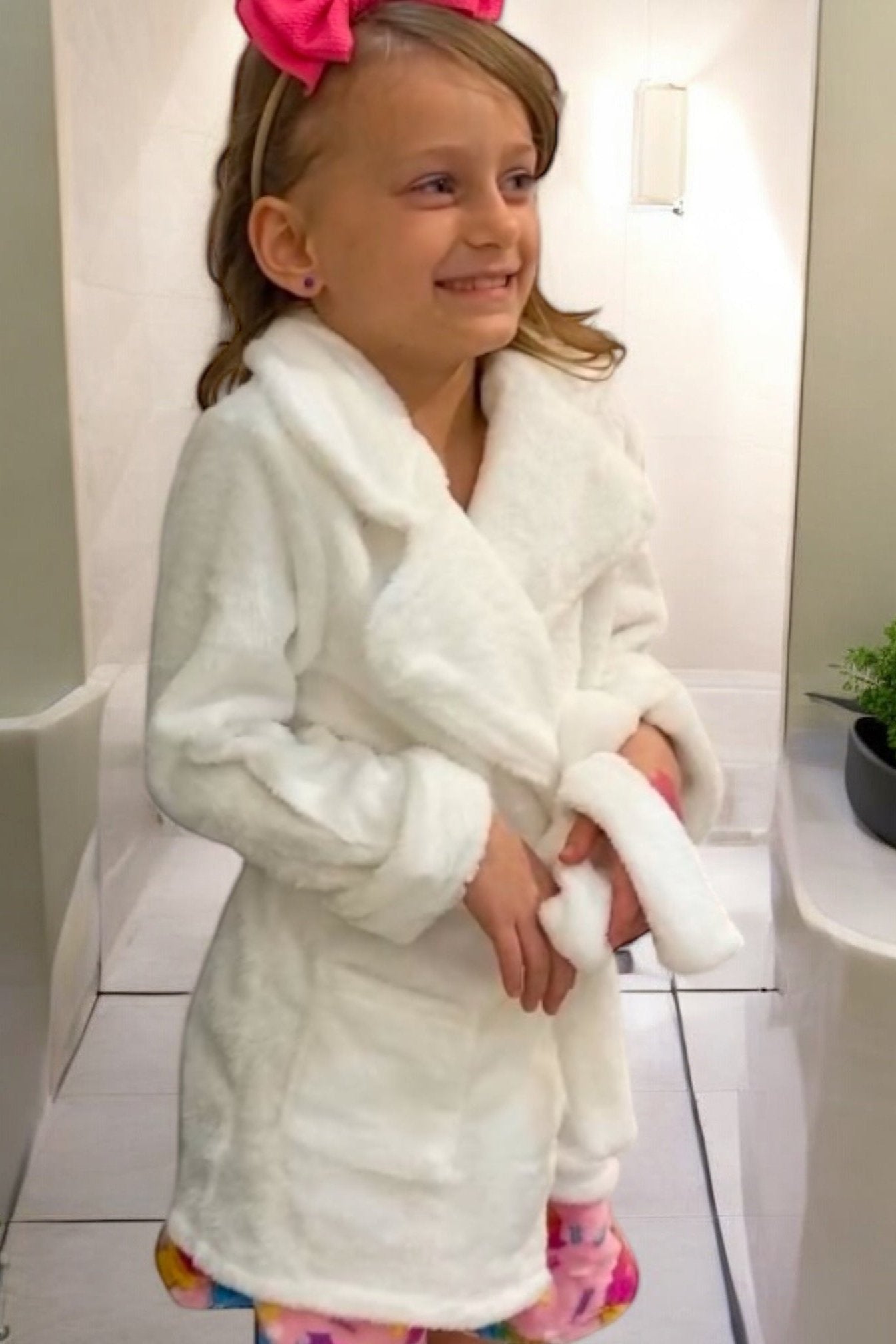 White Super Soft Toddler Robe - Calla Lily Cosmetics + CL kids