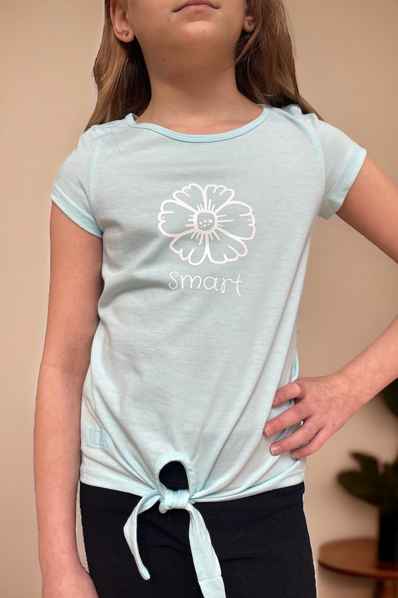 Girl’s Knot Tee - Light Blue - Calla Lily Cosmetics + CL kids