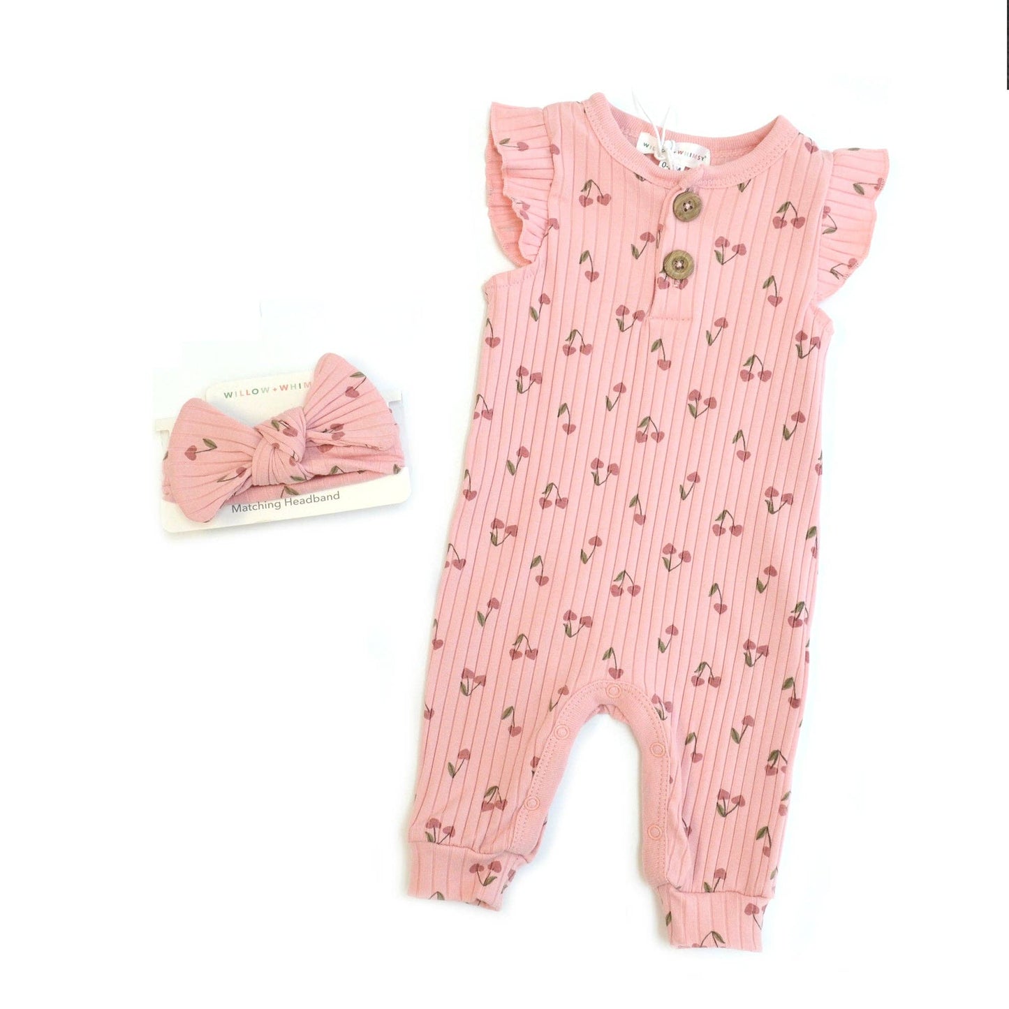 2 Piece Floral Onsie & Headband Set