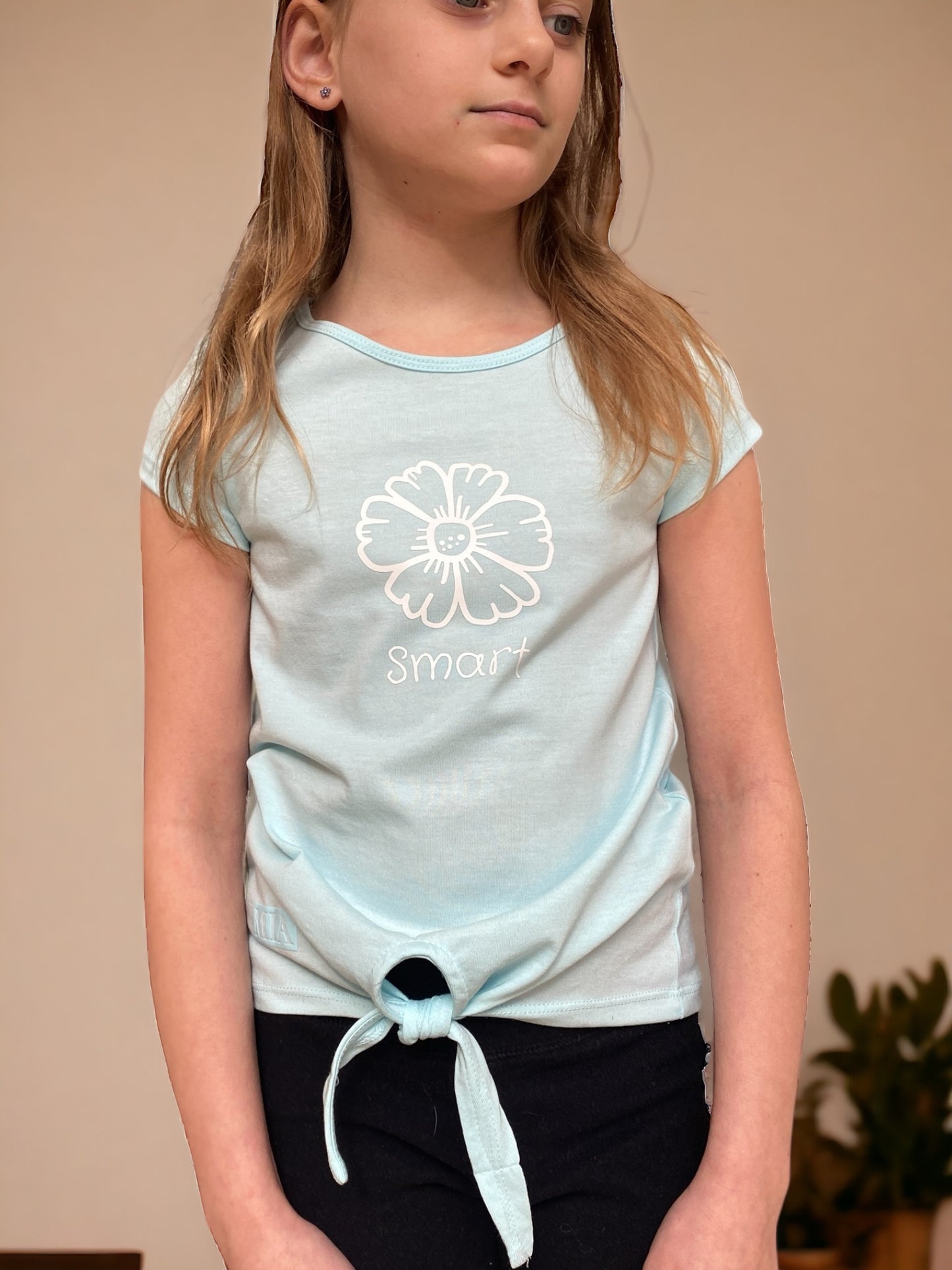 Girl’s Knot Tee - Light Blue - Calla Lily Cosmetics + CL kids