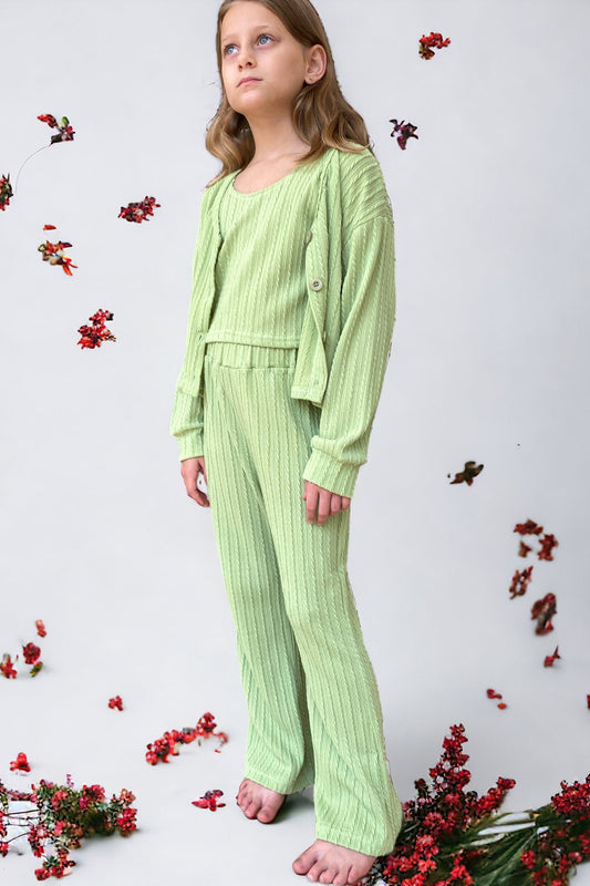 Moss Green Rib Knit Activewear - Calla Lily Cosmetics + CL kids