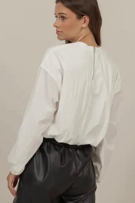 White Cropped Top with Back Zipper - Calla Lily Cosmetics + CL kids