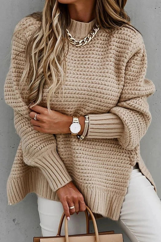 Chunky Side Slit Sweater - Calla Lily Cosmetics + CL kids