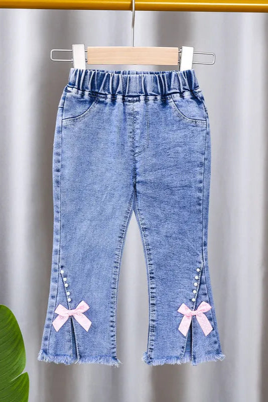 Toddler Bow Jeans - Calla Lily Cosmetics + CL kids