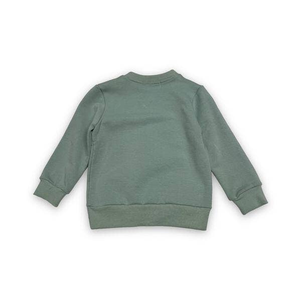 Green sweatshirt on a white background