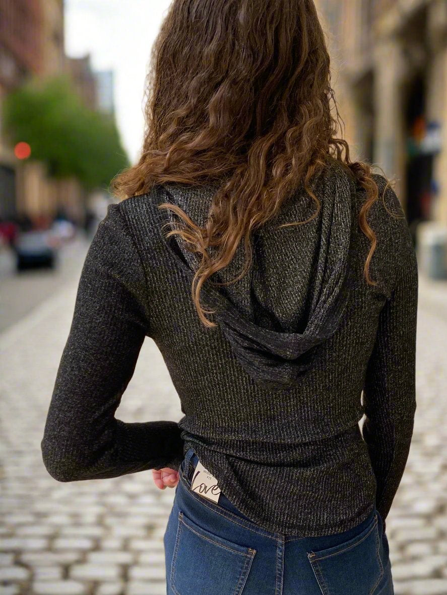 Dk. Grey Hooded Top - Tween/Junior - Calla Lily Cosmetics + CL kids