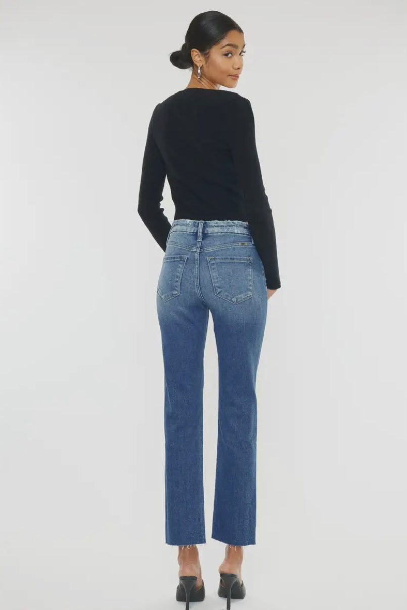 Kan Can High Waist Straght Leg Jeans - Calla Lily Cosmetics + CL kids