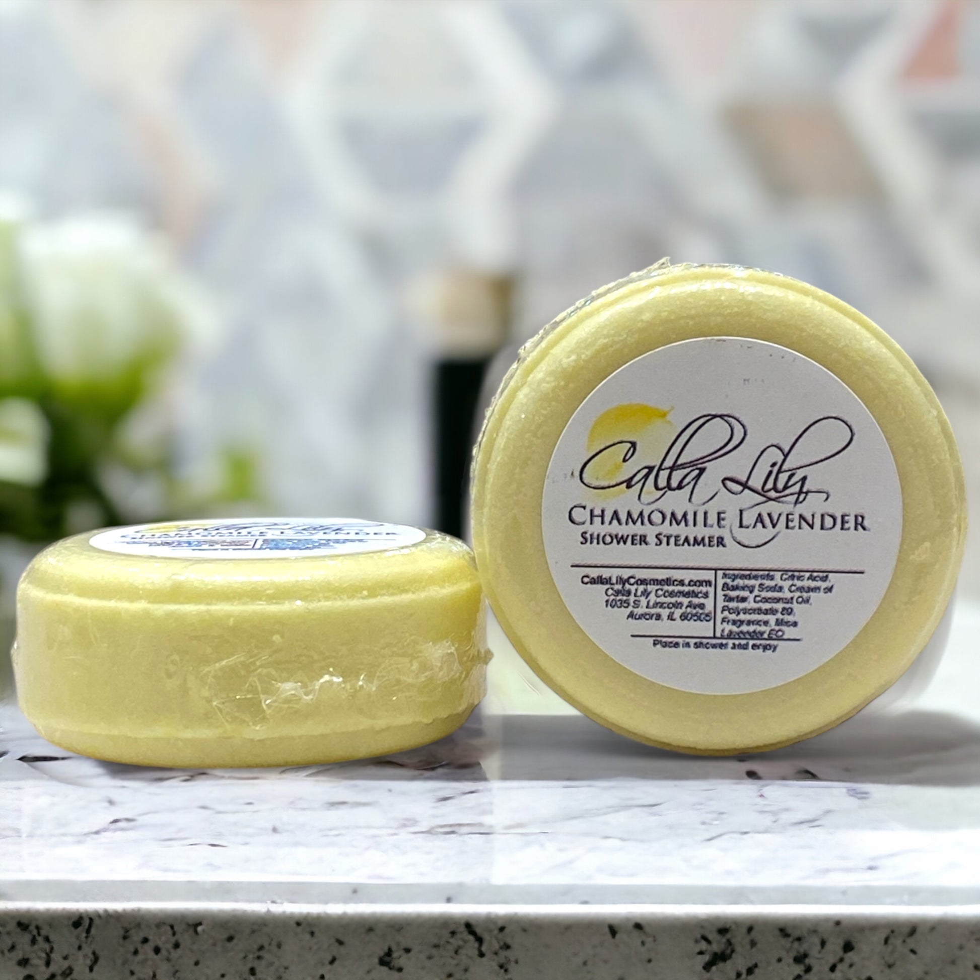 Chamomile Lavender Shower Steamer - Calla Lily Cosmetics + CL kids