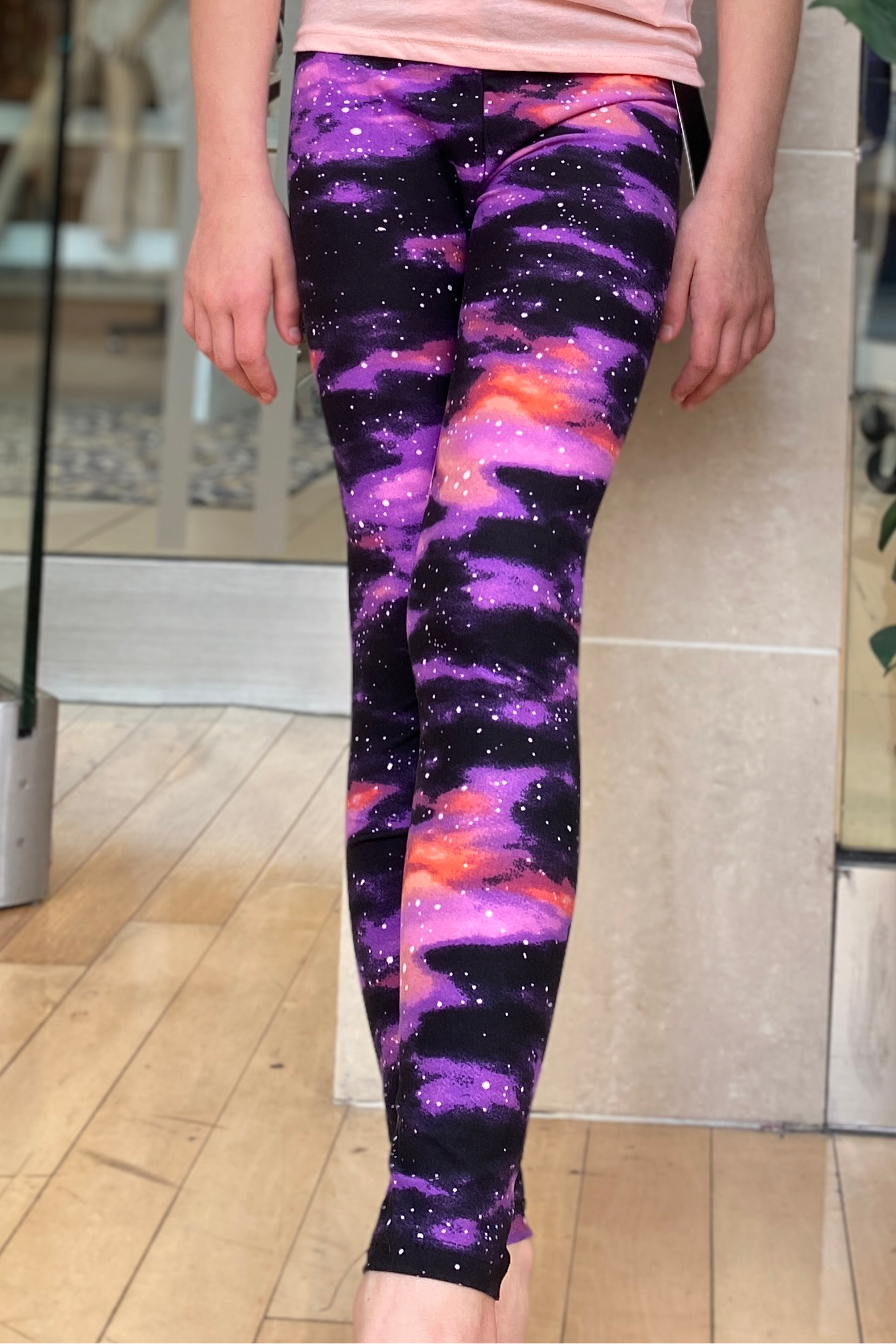 Kids Cosmic Print Leggings - Calla Lily Cosmetics + CL kids