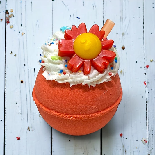 Bubbly Ball Bath Bomb - Red Orange |  CL kids