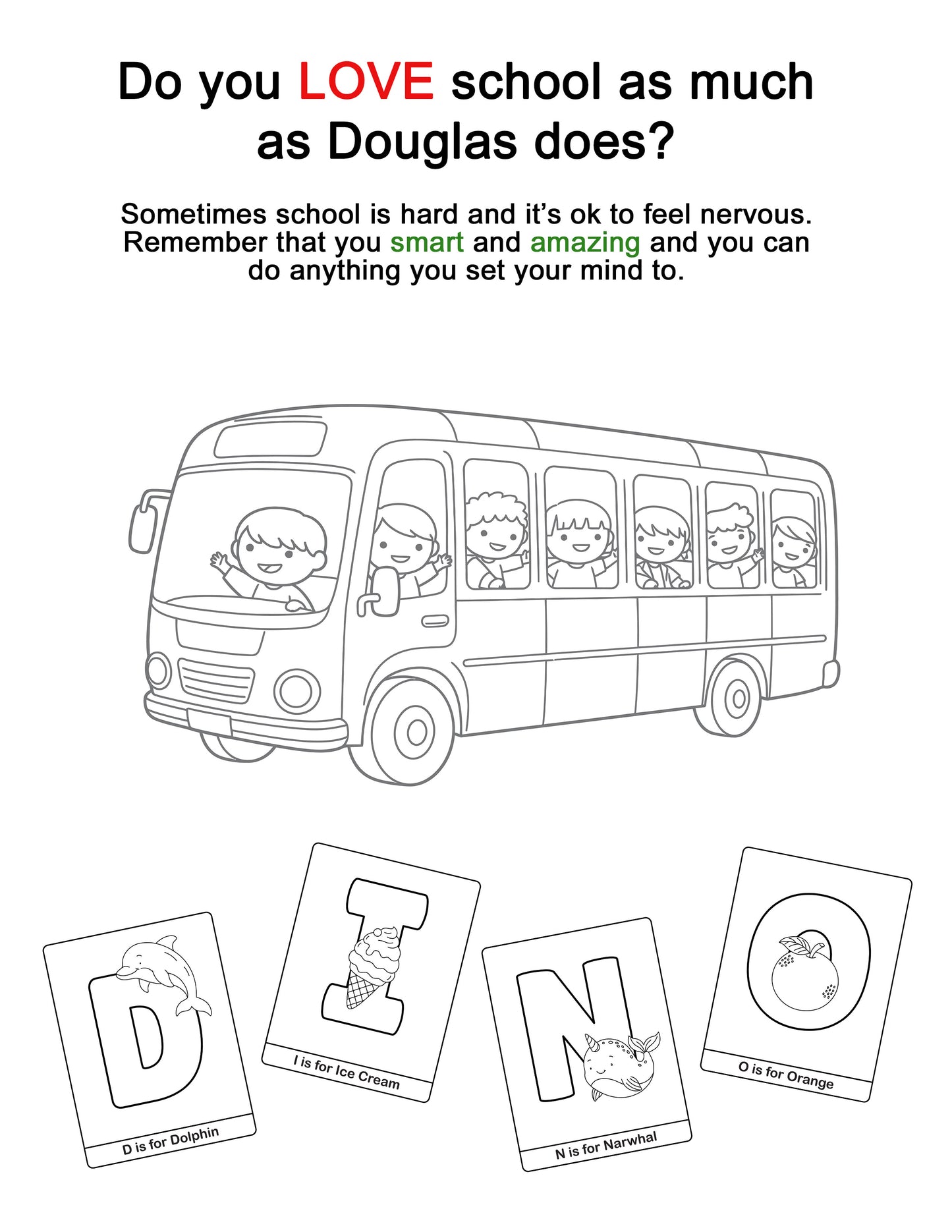 Do you Love school? Coloring Sheet
