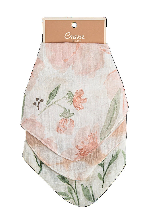 Crane Baby 3-Pc. Muslin Bib Set - Flower - Calla Lily Cosmetics + CL kids