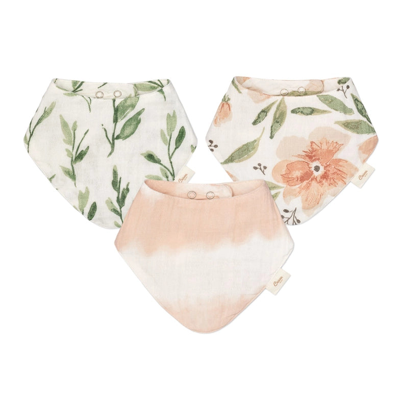 Crane Baby 3-Pc. Muslin Bib Set - Flower - Calla Lily Cosmetics + CL kids