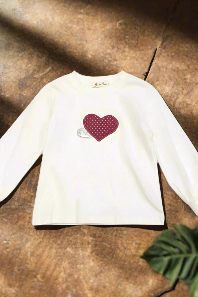 Long Sleeve Heart Top - Calla Lily Cosmetics + CL kids