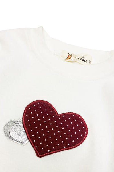 Long Sleeve Heart Top - Calla Lily Cosmetics + CL kids