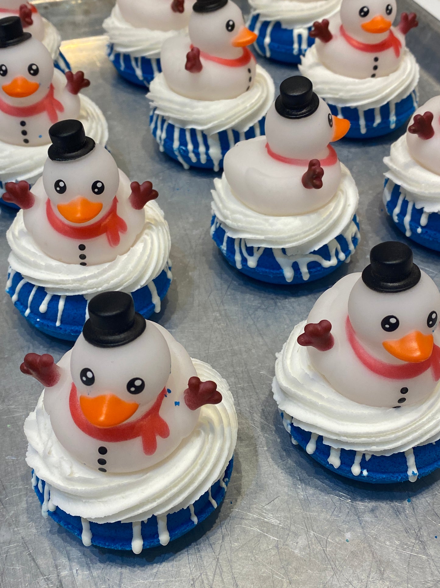 Snowman Duckie Donut Bath Bomb