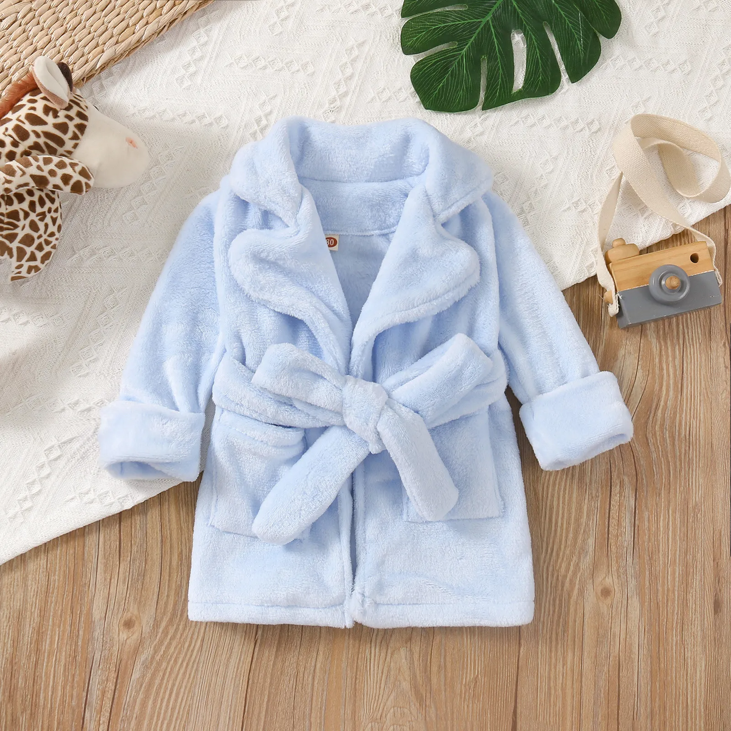 Light Blue Toddler Robe soft and fluffy