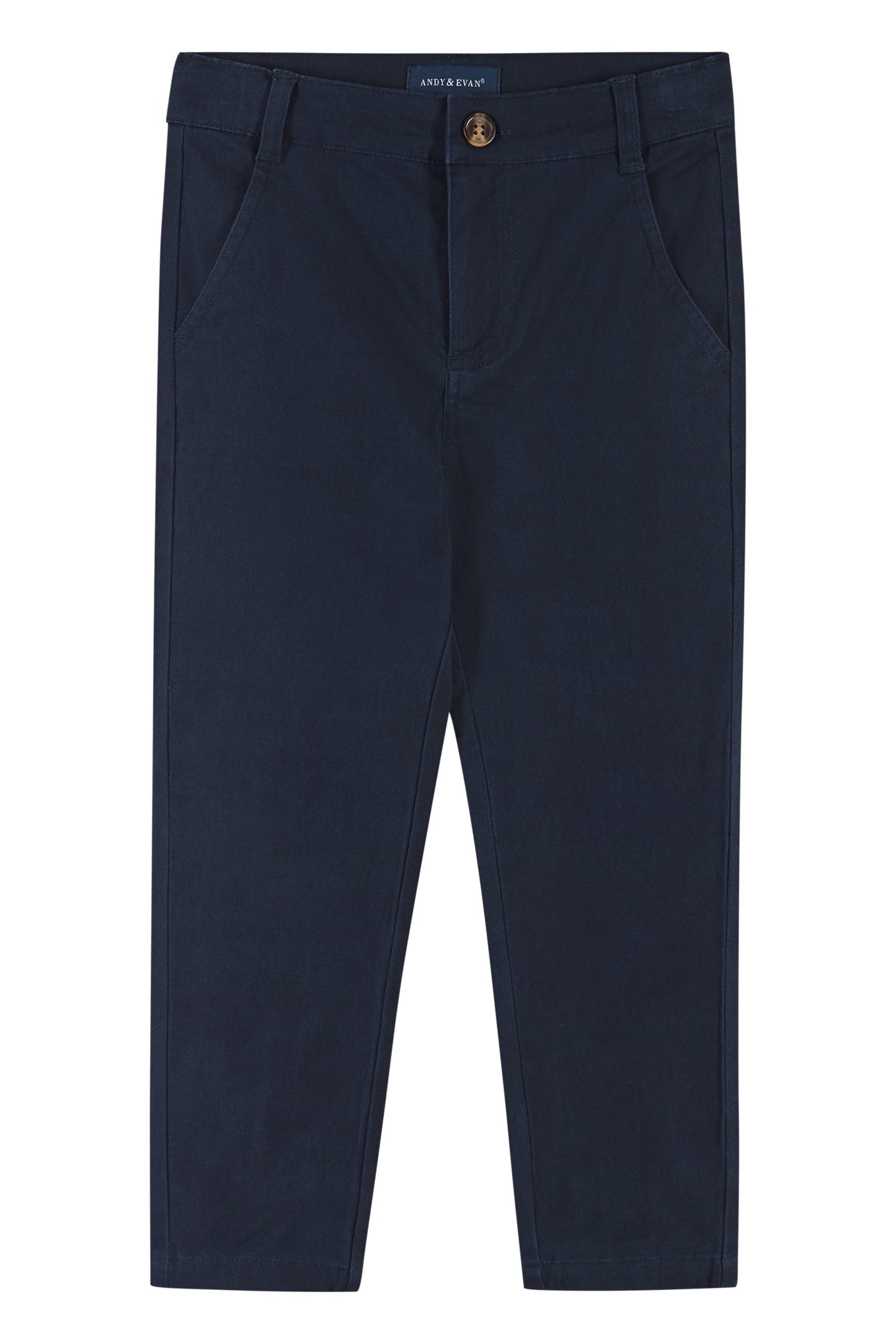 Navy blue pants on a white background