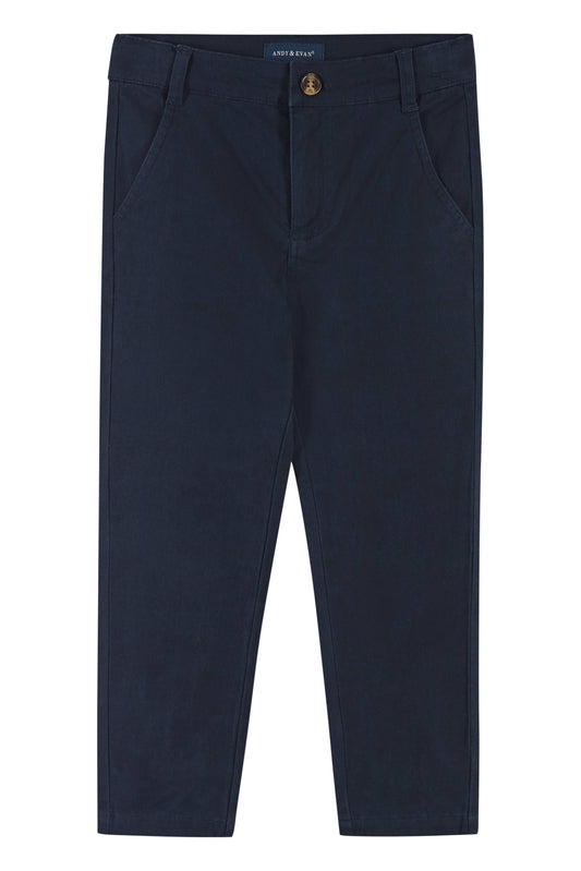 Navy blue pants on a white background