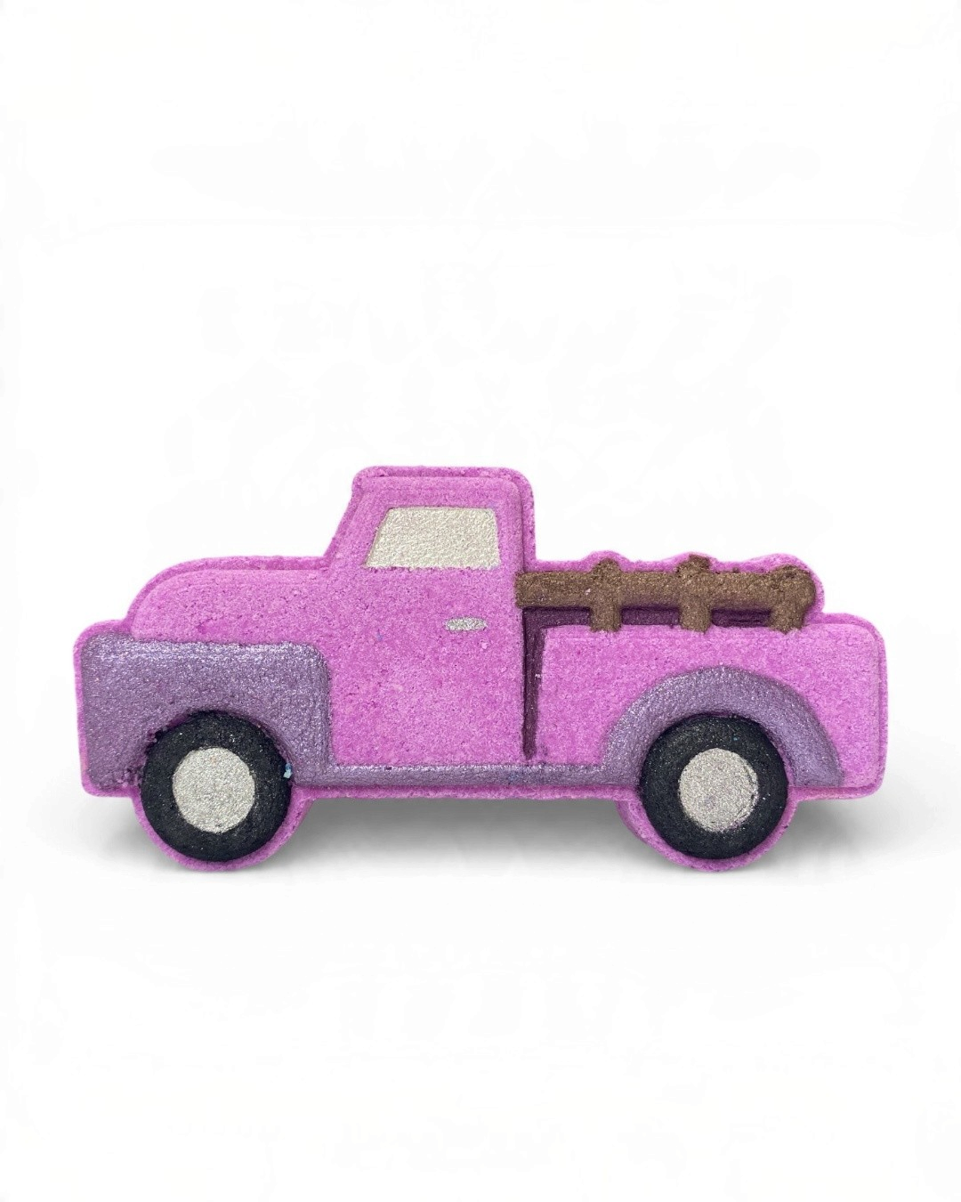 Calla Lily Cosmetics + CL kids purple vintage truck bath bomb with grape soda scent and nourishing cocoa butter