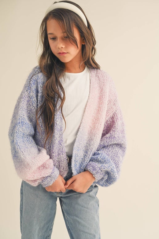 Rainbow Ombre' Cardigan - Calla Lily Cosmetics + CL kids