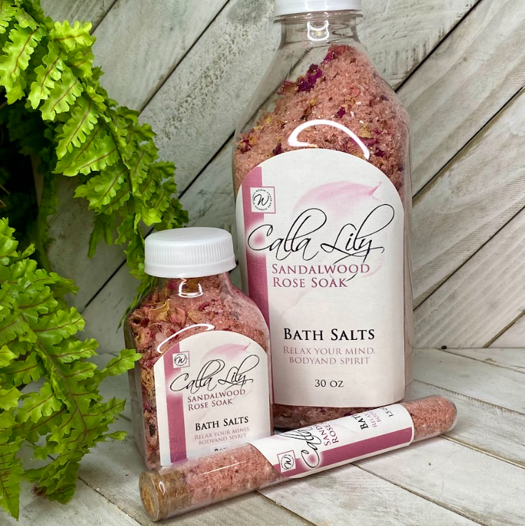 Sandalwood & Rose Bath Salts - Calla Lily Cosmetics + CL kids