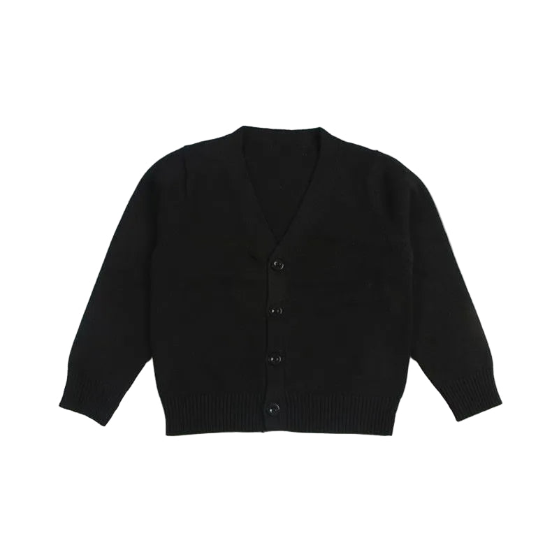 Black cardigan on a white background
