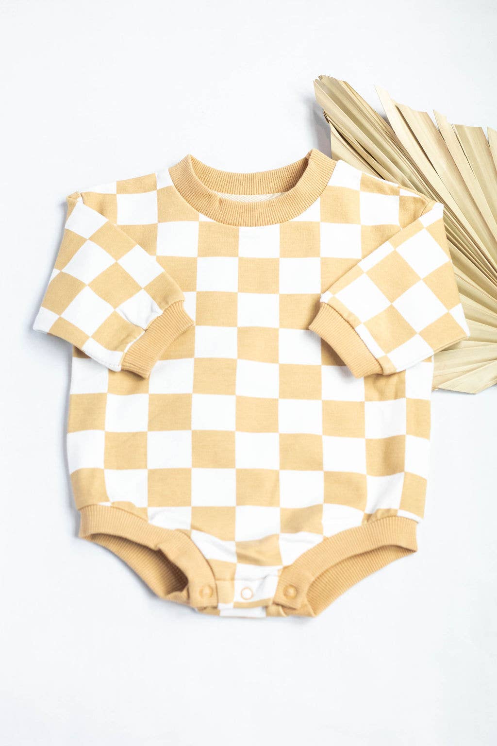 Checkered Oversized Bubble Romper Boy or Girl