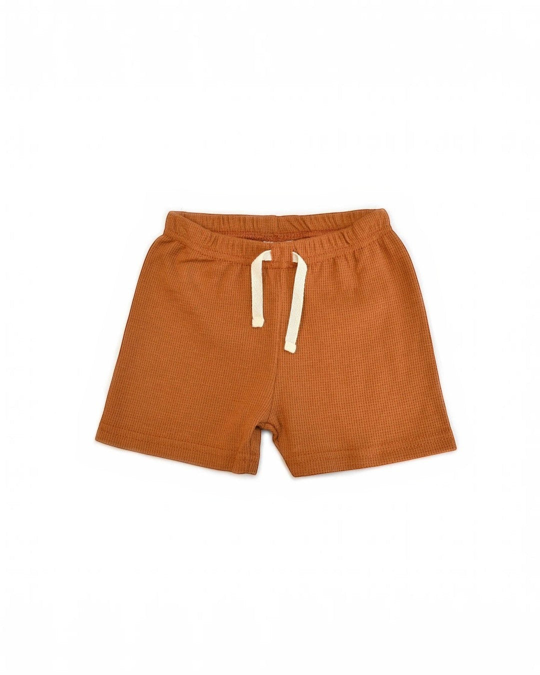 Brown 2pc Waffle Knit Top & Shorts Sets
