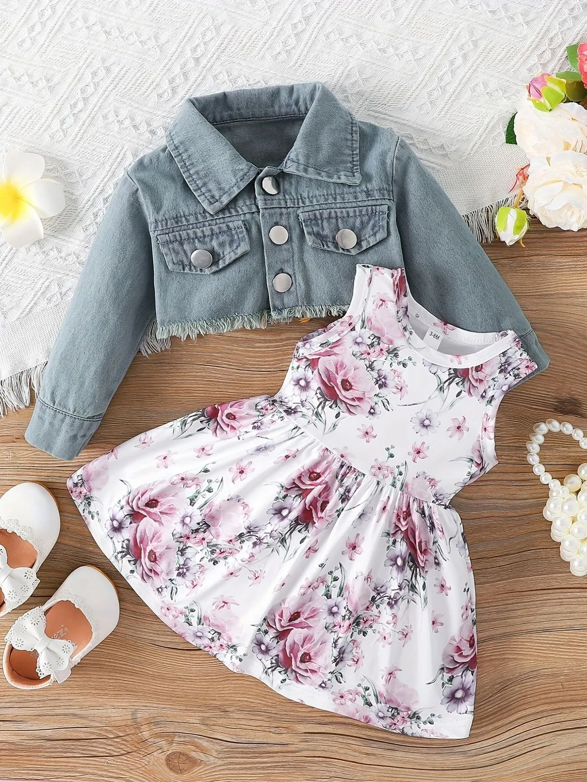 Flower Dress and Denim Jacket - Calla Lily Cosmetics + CL kids