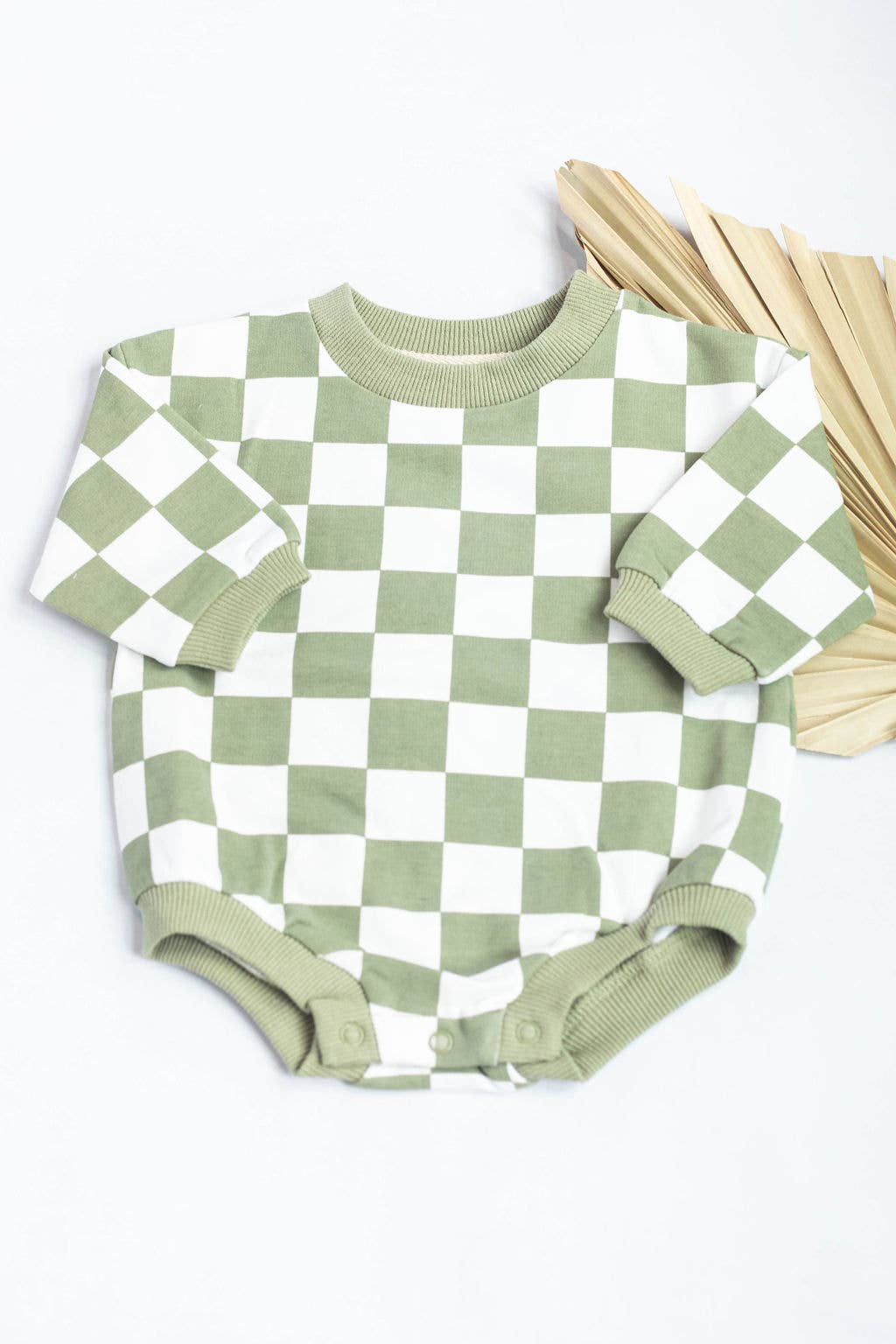 Checkered Oversized Bubble Romper Boy or Girl