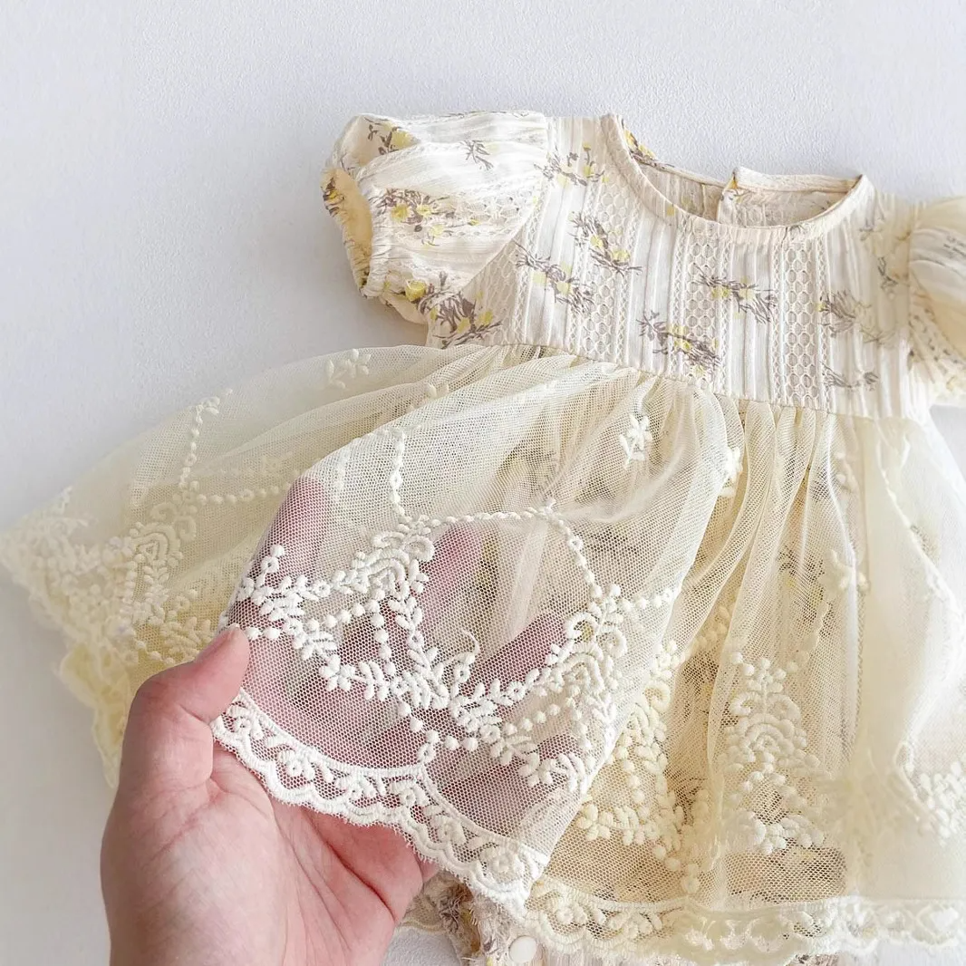 Cream Mesh Romper/Dress