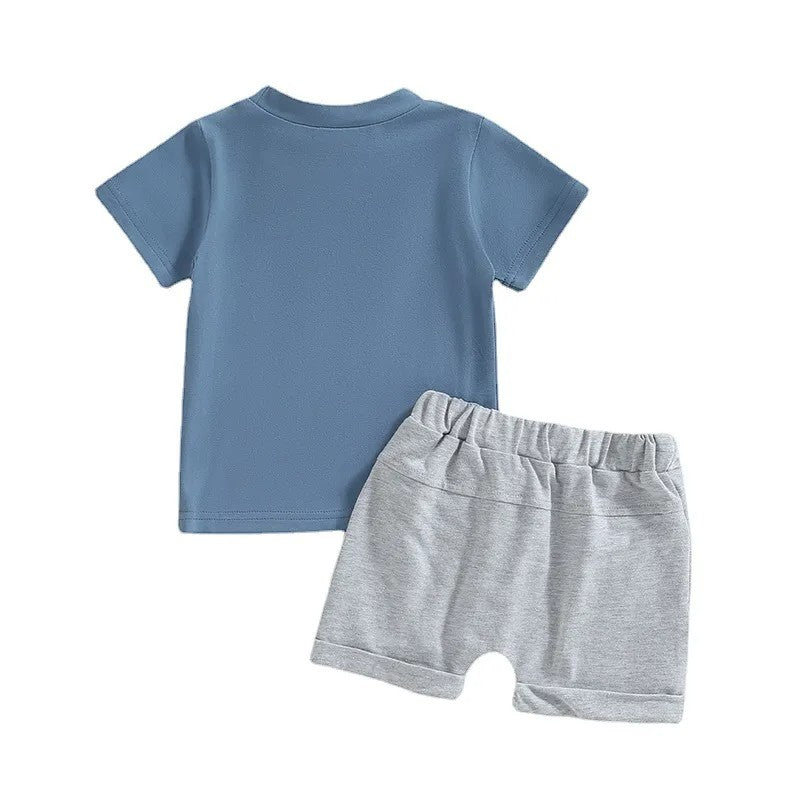 "Daddy's Little Dude" Shorts Sets - Baby