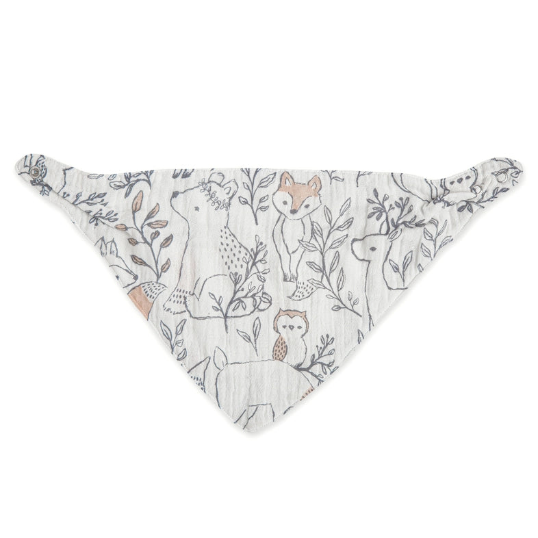 Crane Baby 3-Pc. Muslin Bib Set - Forest - Calla Lily Cosmetics + CL kids