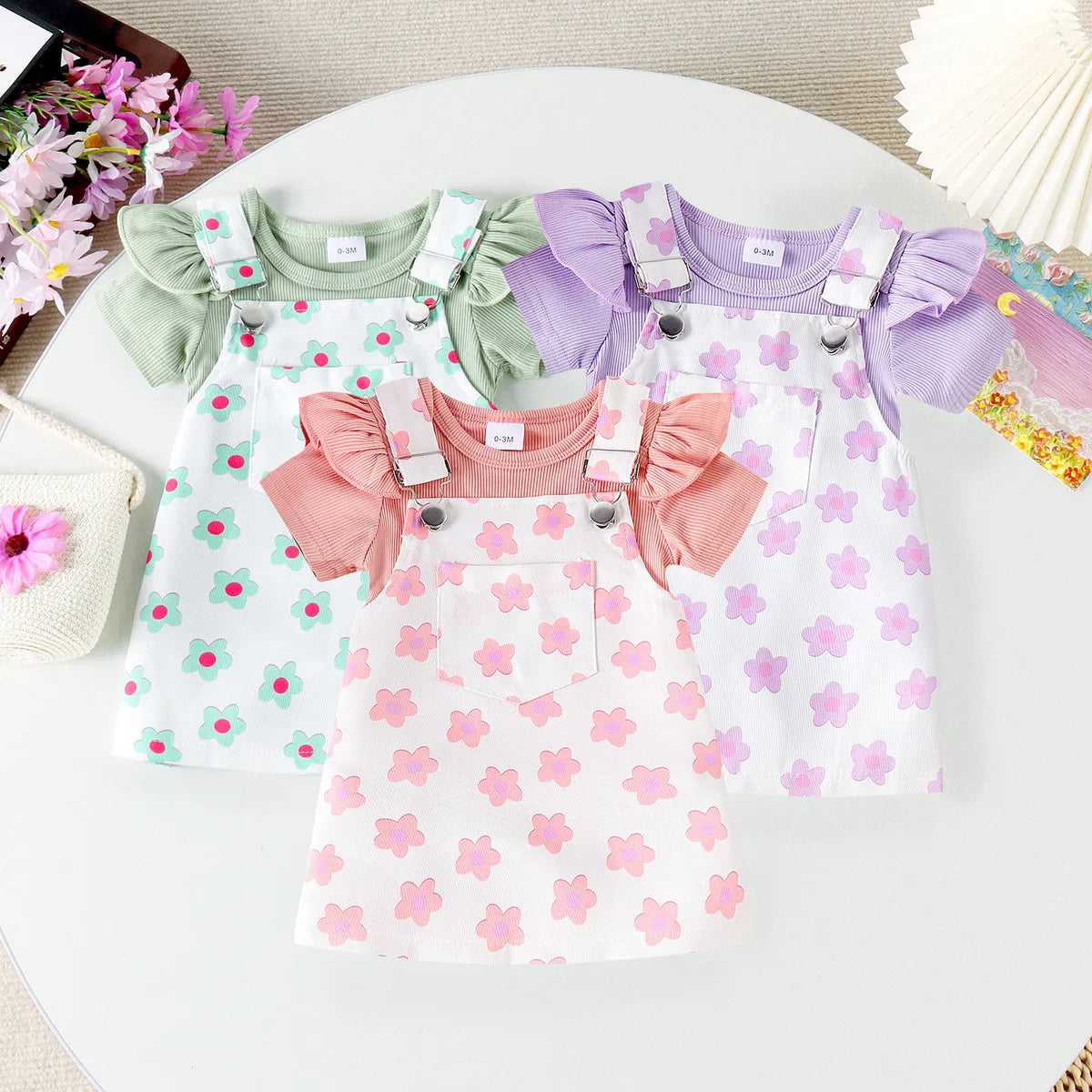 Pink Flower Romper Dress - Calla Lily Cosmetics + CL kids
