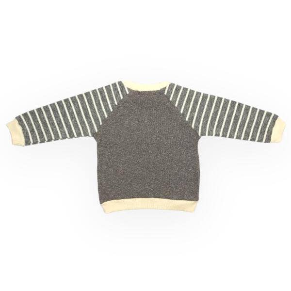Toddler Bear Face Stripy Sweatshirt